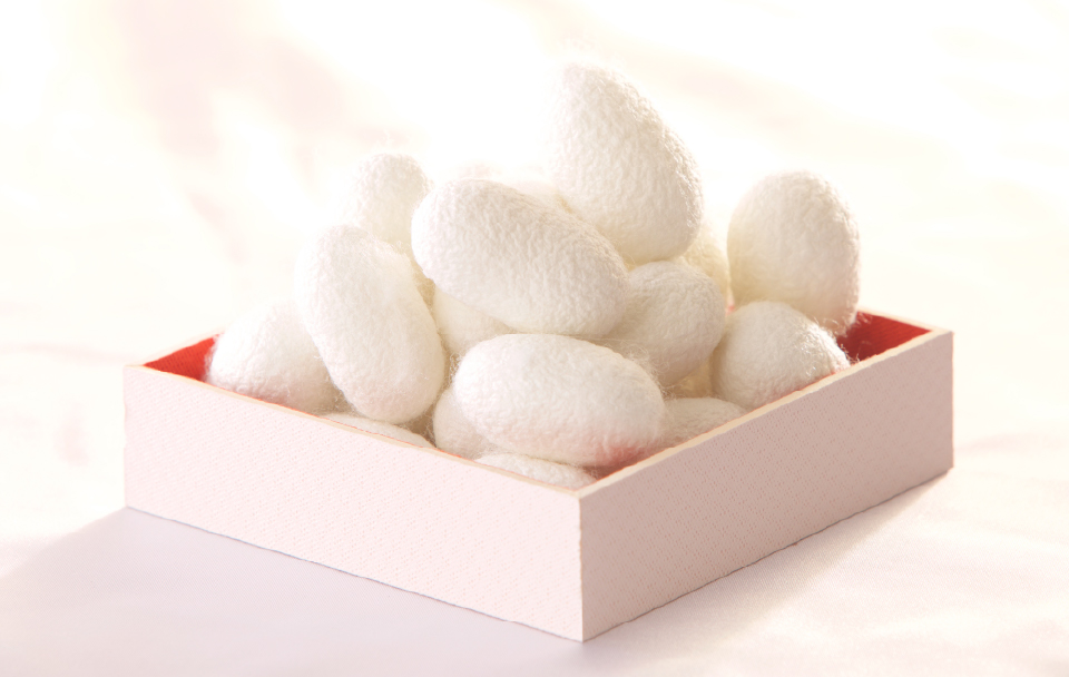 シルク由来成分で、肌にやさしく