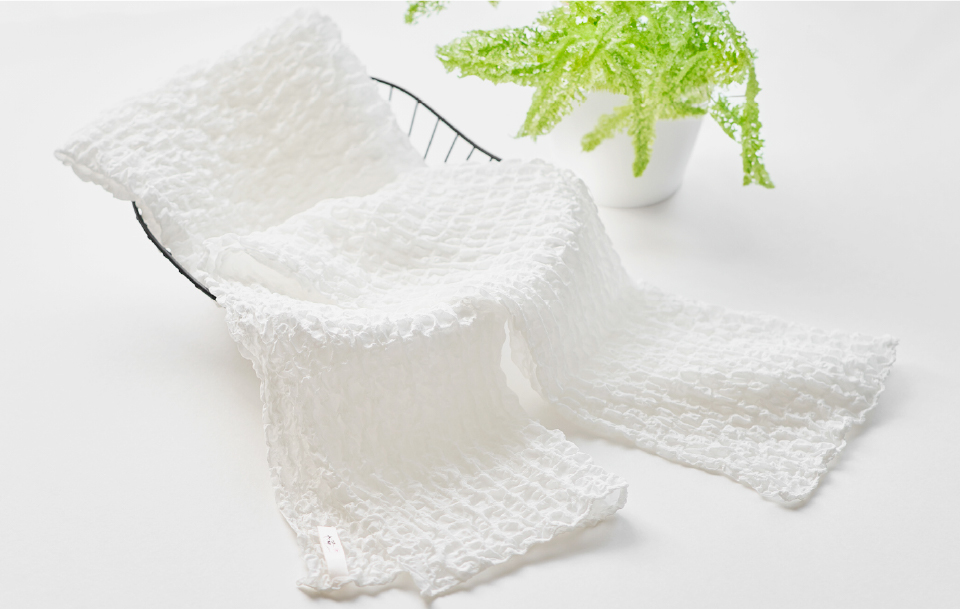 マシュマロしるくボディタオル（一重）